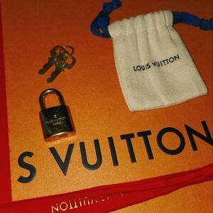 #310 Louis Vuitton Gold Padlock with Keys/Authentic
